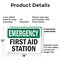 Signmission First Aid Station, 18 in W x Rectangle, Plastic OS-2PACK-EM-P-1218-L-10381 - alternate 2